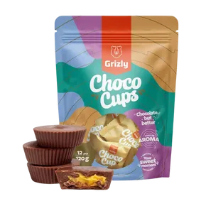 Grizly Choco Cups Mléčná čokoláda & mango 120 g